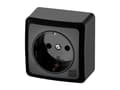 Miniatyrbild 4 av 5: Elektroplast Schuko Surface Socket Black