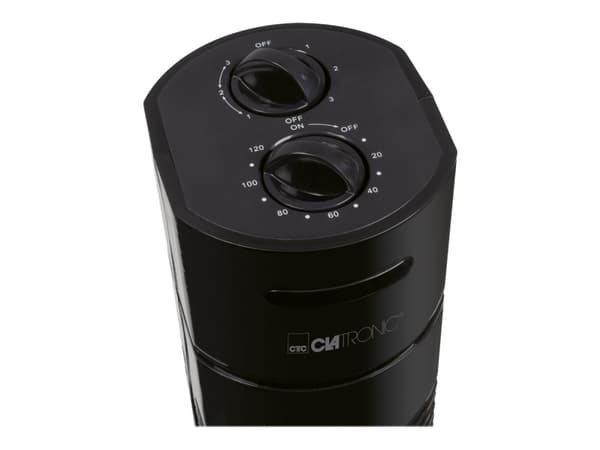 Clatronic TVL 3770, Kodin tornituuletin, Musta, Lattia, 75°, Kääntyvä, 2 h