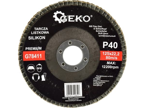 Geko klaffskiva "SILIKON" 125mm P40 (G78411)