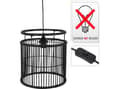 Miniatyrbilde 4 av 4: H&S Decoration hengelampe Bamboo LOFT taklampe, svart, gjennombruddsskjerm