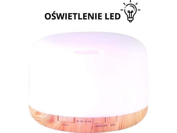 Activeshop aroma diffuser AROMA DIFFUSER LUFTFUKTER SPA 03 LIGHT WOOD 500ML + TIMER