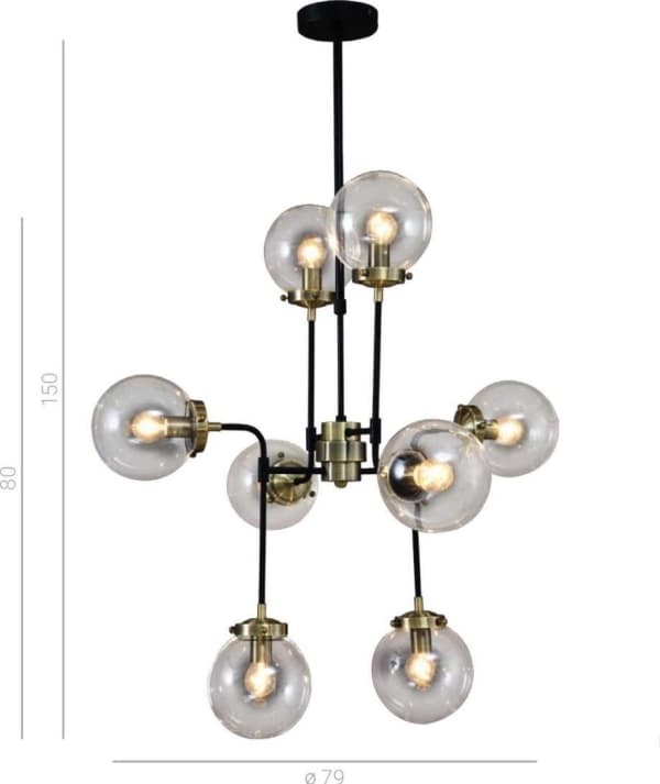 Lampa wisząca Italux Odelia V1009-8 Lampa wisząca Italux Odelia V1009-8