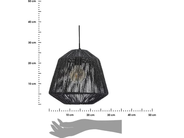 Atmosphera hengelampe Sort hengelampe Jily Black 29 cm