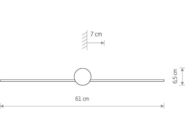 Nowodvorski Väggmonterad ledlampa Pin 8127 vägglampa 6W 4000K svart band
