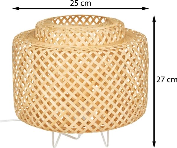 Atmosphera bordlampe Naturlig bambus skrivebordslampe Moderne lampeskjerm