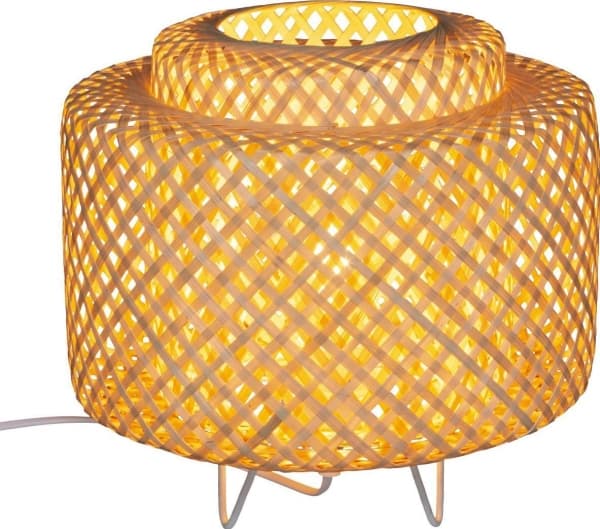 Atmosphera bordlampe Naturlig bambus skrivebordslampe Moderne lampeskjerm
