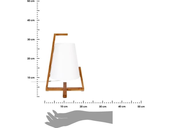 Atmosphera bordslampa Brun bambu Gong nattlampa 32 cm