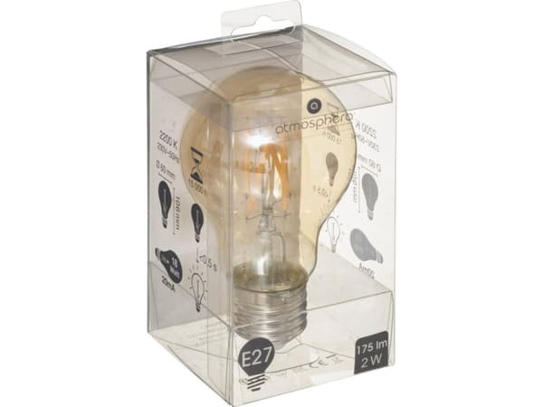 Atmosphera Amber Straight 2W E27 LED-lampa