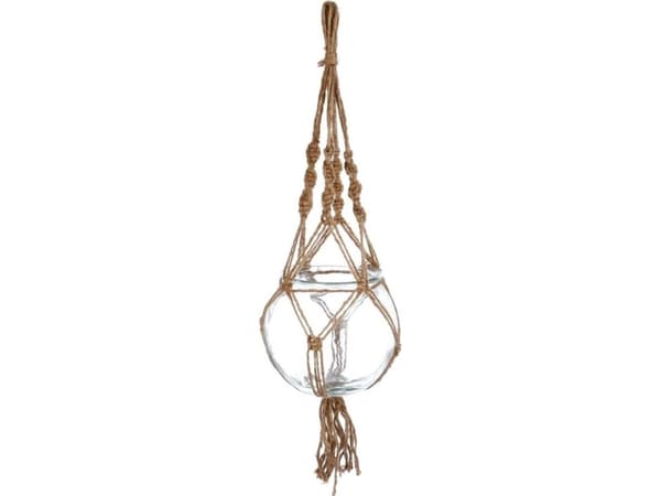 Atmosphera Hengende blomsterstativ med glasspotte 55 cm
