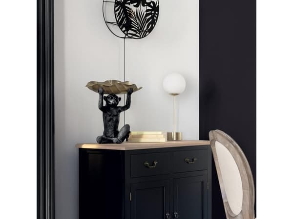 Atmosphera bordslampa Dris Gold glasskärm nattlampa