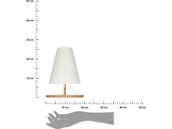 Atmosphera Brun bordslampa i bambu Pita 26,5 cm sänglampa