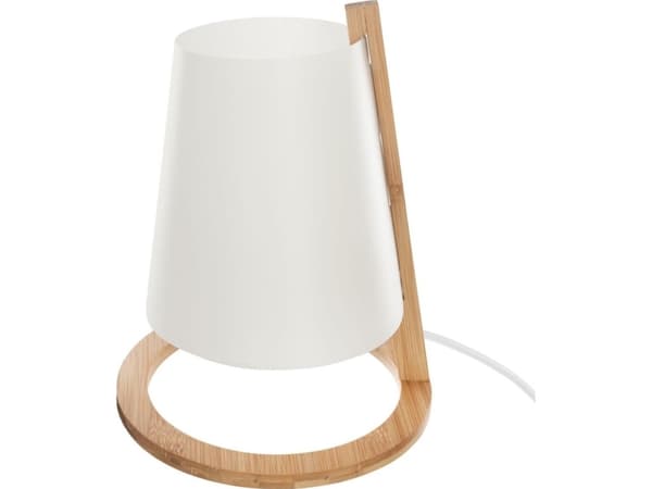 Atmosphera Brun bordslampa i bambu Pita 26,5 cm sänglampa