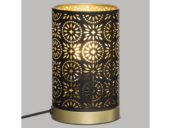 Atmosphera bordslampa Modern stålampa Svart och guld Metall Loft 21 cm