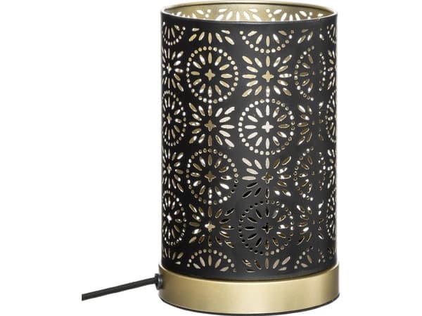 Atmosphera bordslampa Modern stålampa Svart och guld Metall Loft 21 cm