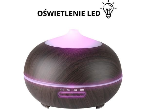 Activeshop aroma diffuser AROMA DIFFUSER LUFTFUKTER SPA 06 MØRK TRE 400ML + TIMER