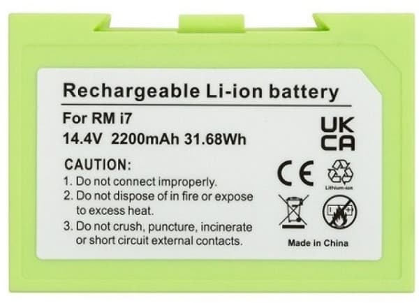 Ekstra digitalt batteri for enheter IROBOT Roomba i7, 14,4V, 2,2Ah, Li-ion