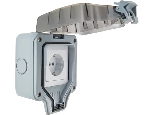 Schwaiger SOAD0100, Grå, IP66, 230 V, 16 A, 50 hz, 3680 W