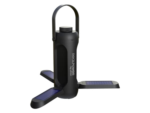 Lampa stołowa Realpower RealPower LED outdoor Light 190,solar,schwarz,6.000mAh