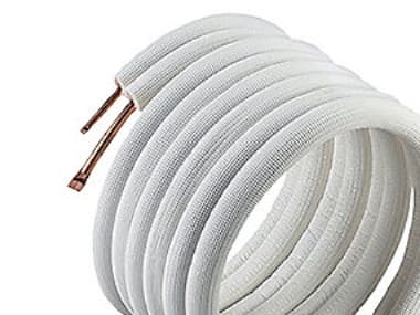 Basic isolerede kølerør - 0,8 mm - 1,0 mm, Uden flange og omløber, 20 m, 3/8'' - 3/4''