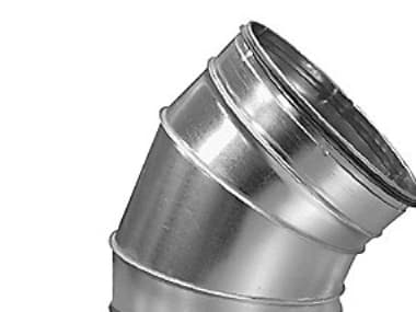 bøj. Ø630 45 gr. - BF-630-45 nippel/nippel falset galvaniseret