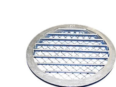 Jalousirist Ø400mm - Rund aluminimum med galvaniseret net