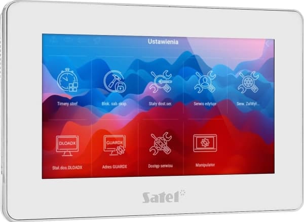 SATEL SATEL 7" kosketusnäytöllinen näppäimistö INT-TSH2R-W valkoinen