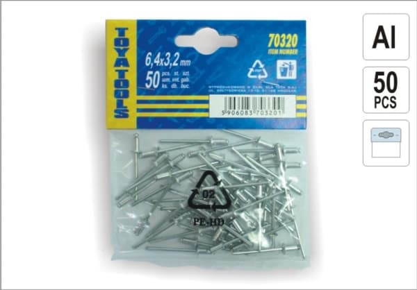 Vorel Alu nagler 12,7x3,2mm 50 stk. 70340