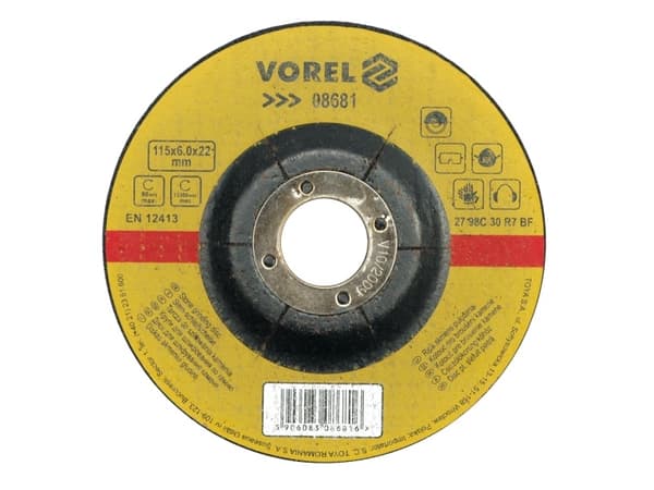 Vorel metallslipeskive 125x6,8x22mm (08665)