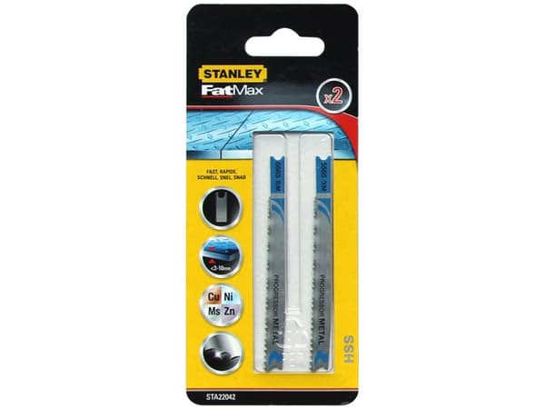 Stanley U-type stikksagblad HSS91,5x75mm 2 stk. for metall - STA22042