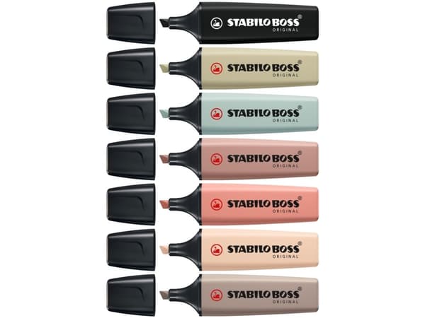 STABILO BOSS ORIGINAL NatureColors, 1 stk, grønn, 18 år, meiselspiss, svart, grønn, plast