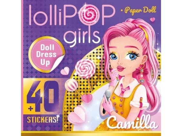 200x200 Camilla utklippet klistremerkedukke
