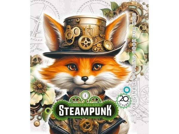 Målarbok 160x160 Steampunk Fox