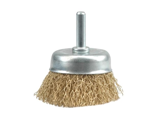 Vorel Frontbørste med skaft, krympet wire 50mm 06987