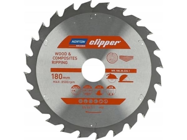 NORTON NORTON TARGET TOOL Saw 180mm x 30mm x 24z ATB TRÄ OCH SAMMANSÄTTNINGAR (2,8 / 1,8)