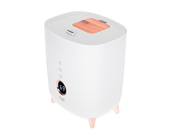 Adler AD 7972 Ilmankostutin 23 W Vesisäiliön tilavuus 4 L Sopii enintään 35 m2:n huoneisiin Ultraäänikostutin Kostutusteho 150-300 ml/h Valkoinen
