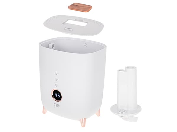 Adler AD 7972 Ilmankostutin 23 W Vesisäiliön tilavuus 4 L Sopii enintään 35 m2:n huoneisiin Ultraäänikostutin Kostutusteho 150-300 ml/h Valkoinen
