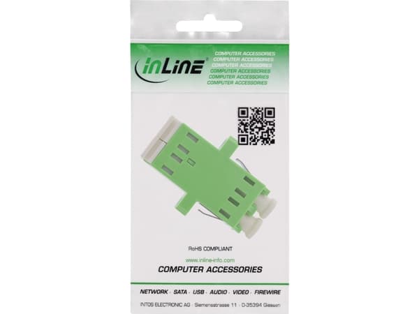 InLine 89989R, LC, Honkoppling/Honkoppling, Grön, Enkelläge, Zirkonia, Polypåse