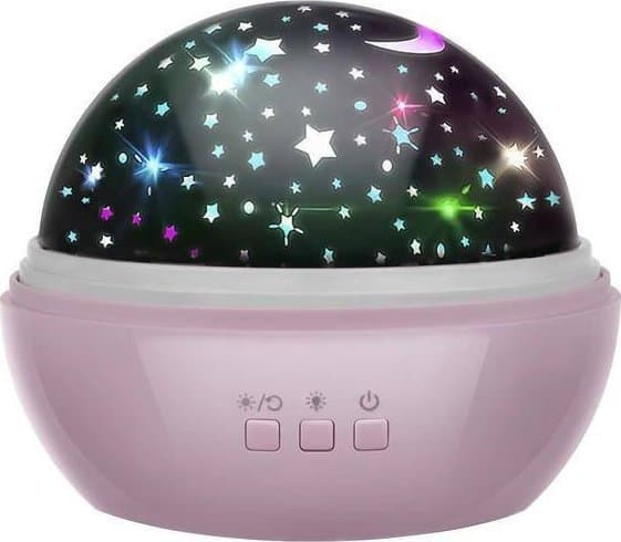Isoxis LED-projektori - tähtitaivas ja vedenalainen maailma (vaaleanpunainen)