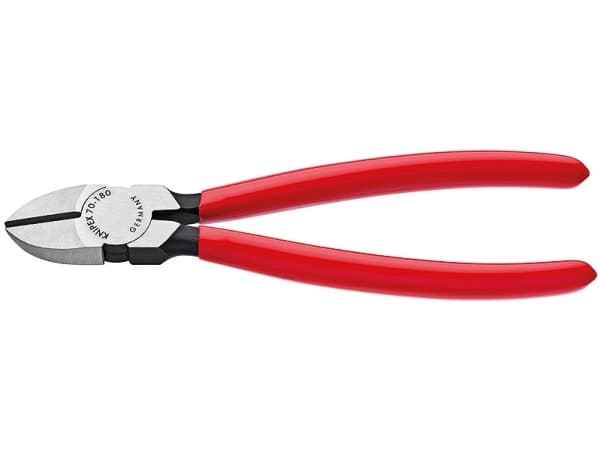 Knipex 70 02 180, diagonaltång, kromvanadinstål, plast, blå, röd, 180 mm, 252 g