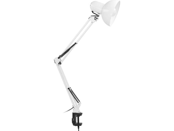 Orno DEON, skruvbar bordslampa, 60W, E27, stål, vit