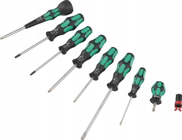 Wera 05134028001 Skruvmejsel set Workshop 9 delar Phillips, TORX, Phillips, TORX, Phillips