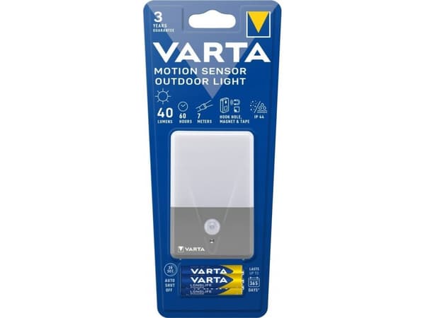 Varta Outdoor - Motion sensor light - LED - varmt hvitt lys