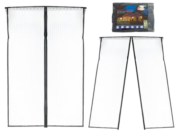 Myggnät, magnetdörr, 160x230cm, SVART