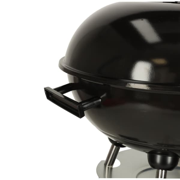 Kul havegrill til briketter, lukket, med ventilationsdæksel og hylde