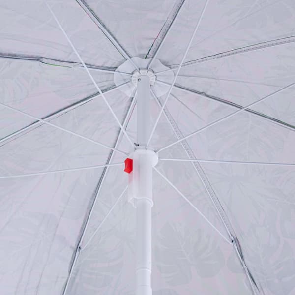 Puutarha aurinkovarjo, säädettävä, 150 cm, katkenneilla lehdillä
