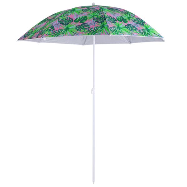 Puutarha aurinkovarjo, säädettävä, 150 cm, katkenneilla lehdillä