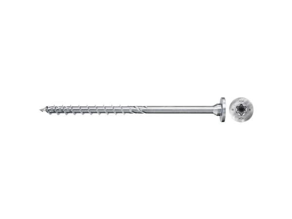 Fischer 561788 PowerFast II Undersænket træskrue 6 mm 180 mm Indvendig multitand Stål Galvaniseret 100 stk