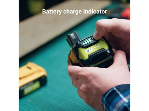 Green Cell PTRY18V5, Svart, Litium-Ion (Li-Ion), 5 Ah, 90 wh, 18 V, 81 mm