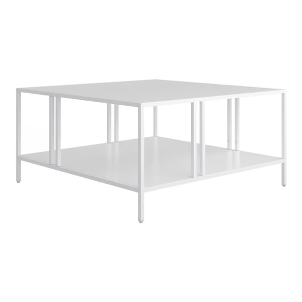 Soffbord Kumlinge 40x80x80 cm metall vit [en.casa]