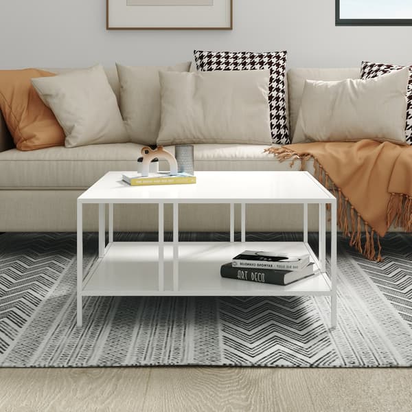 Soffbord Kumlinge 40x80x80 cm metall vit [en.casa]